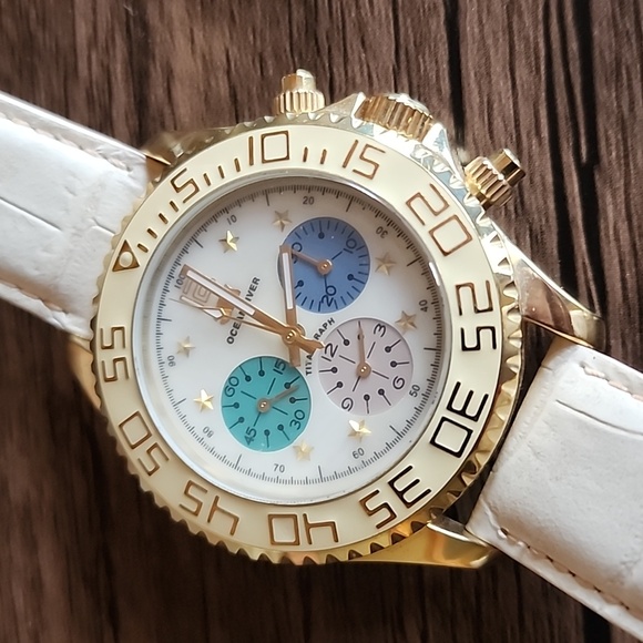 3H Utalia Watch women's alligator leather Beige watch